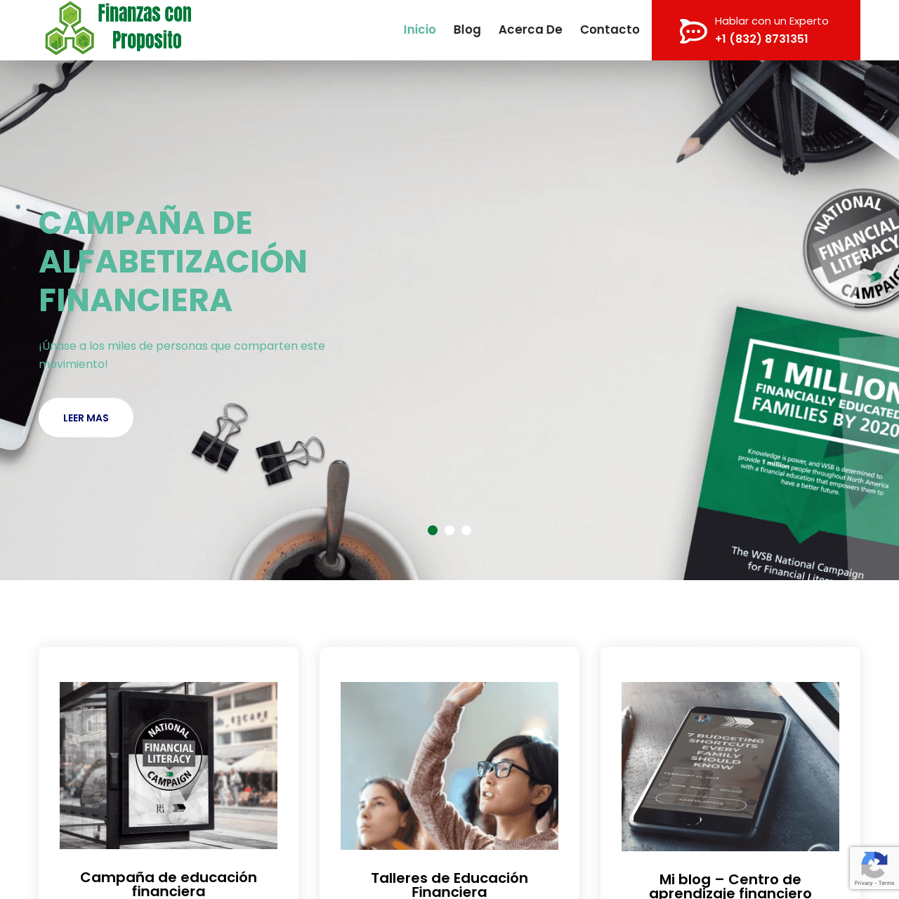 Finanzas con Propósito website preview